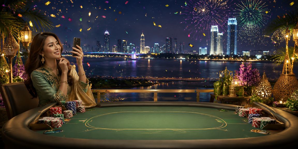 Pengguna Johor memainkan baccarat kasino langsung semasa Hari Raya di 54200